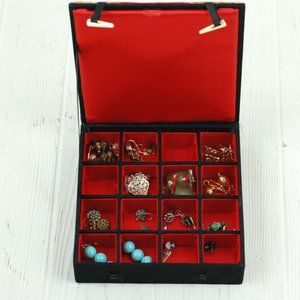 Vintage Earring Lot with Jewelry Box Case #2